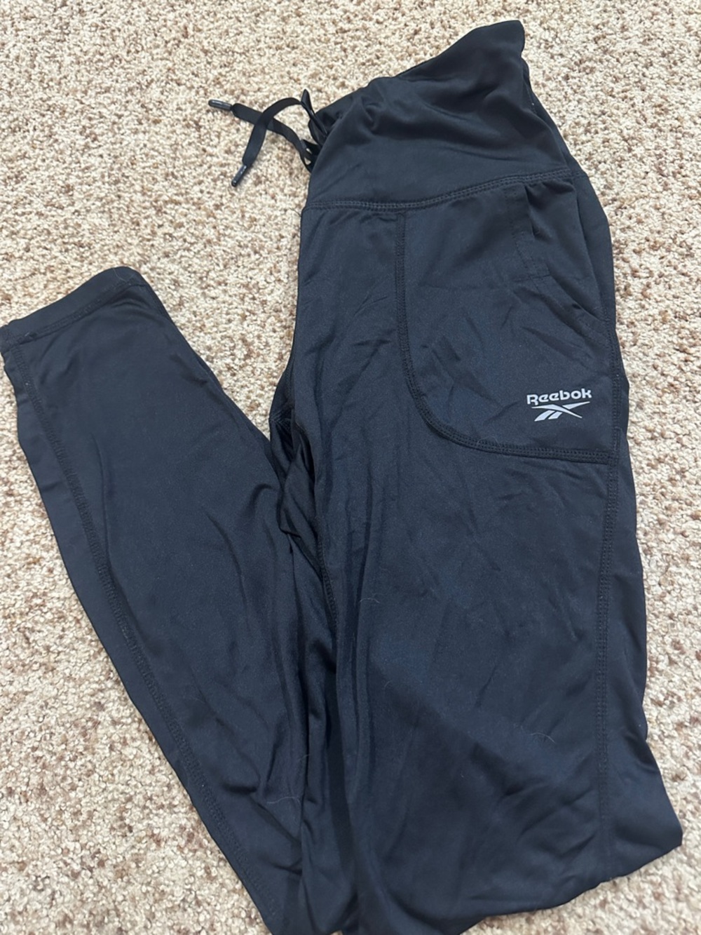 Reebok Kids Black Drawstring Joggers